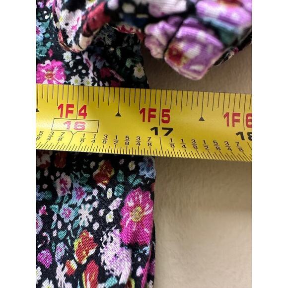 Wild Fable Size S Floral Print Short Sleeve Tiered Babydoll Mini Dress Purple - Picture 10 of 12